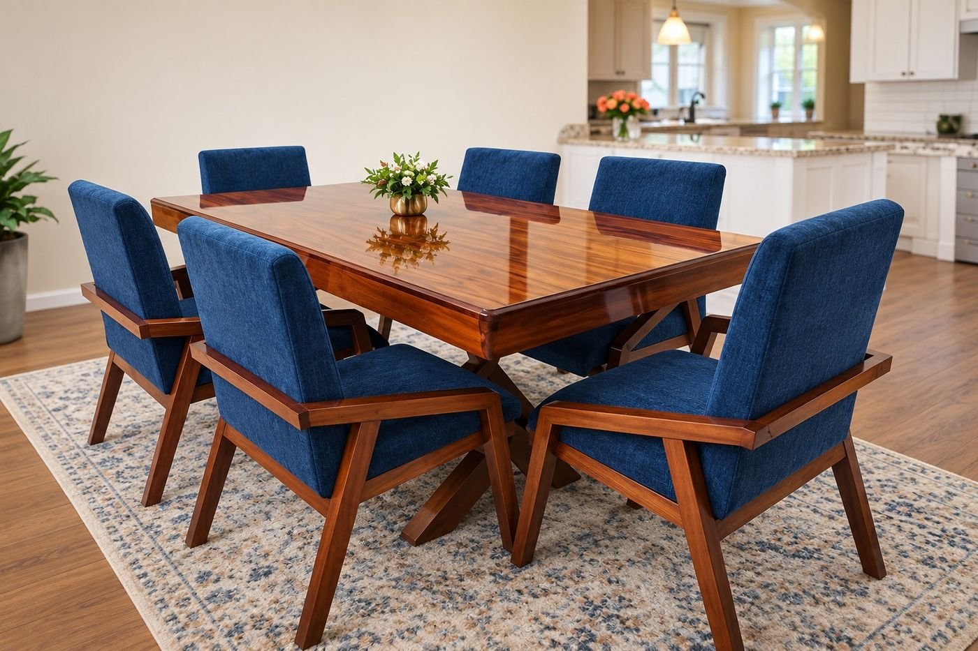 Comedor base de cruz azul — comedores de cedro hecho a mano, Muebles Breymar
