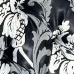 Tela Damasco negro y plata para tapizar muebles